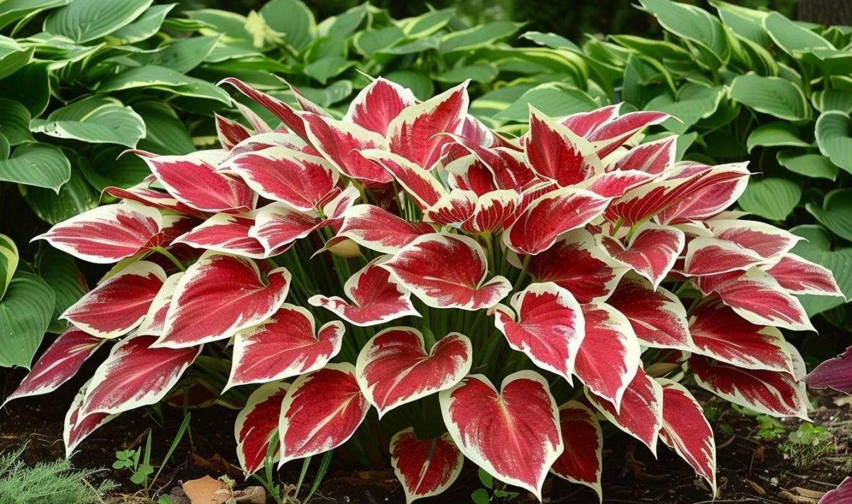 Red and white hosta varieties for stunning garden contrast